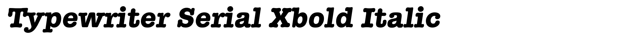 Typewriter Serial Xbold Italic image
